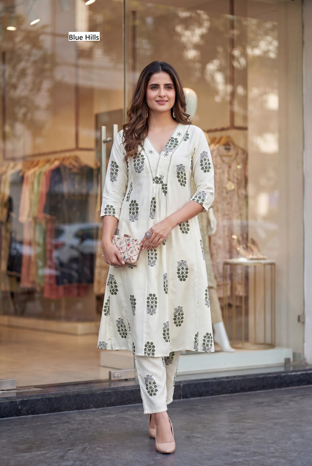 Princess Cut 1404 Blue Hills Rayon Co Ord Set Exporter India