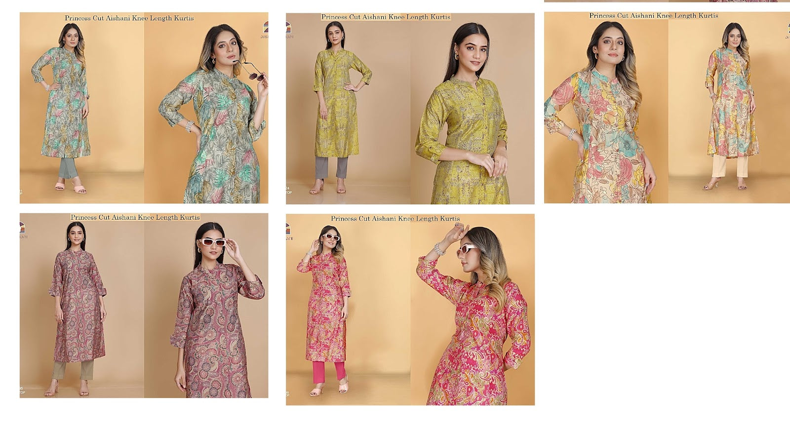 Princess Cut Aishani Modal Silk Knee Length Kurtis Exporter India