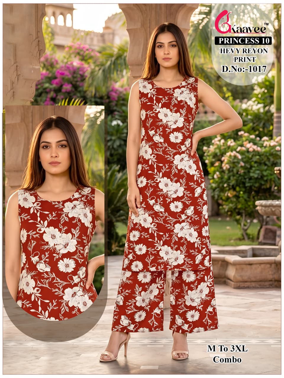 Princess Kaavee Reyon Co Ord Set Exporter Gujarat