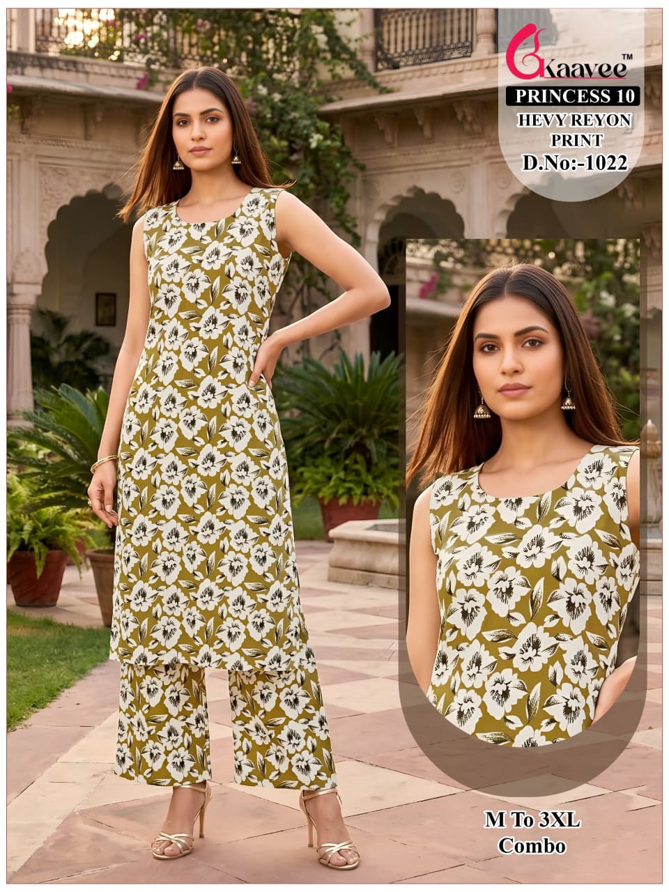 Princess Kaavee Reyon Co Ord Set Exporter Gujarat