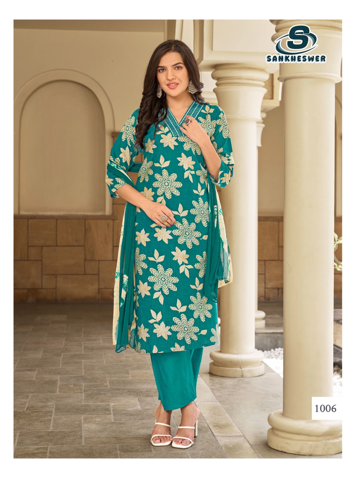 Princess Sankheswer Vertican Readymade Pant Style Suits Wholesale