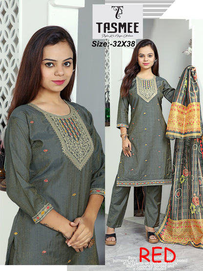 Princess Vol 1 Tasmee Vertical Readymade Pant Style Suits Wholesaler
