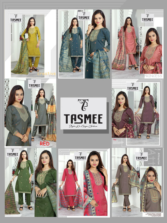 Princess Vol 1 Tasmee Vertical Readymade Pant Style Suits Wholesaler