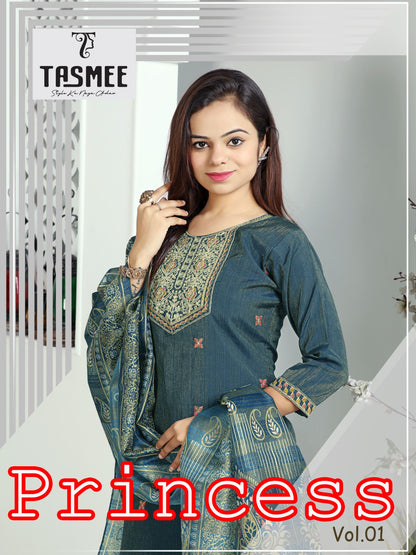 Princess Vol 1 Tasmee Vertical Readymade Pant Style Suits Wholesaler