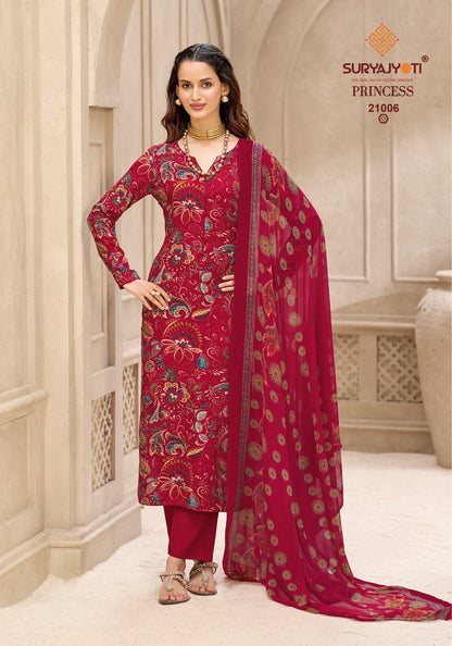 Princess Vol 21 Suryajyoti Heavy Reyon Pant Style Suits Exporter Gujarat