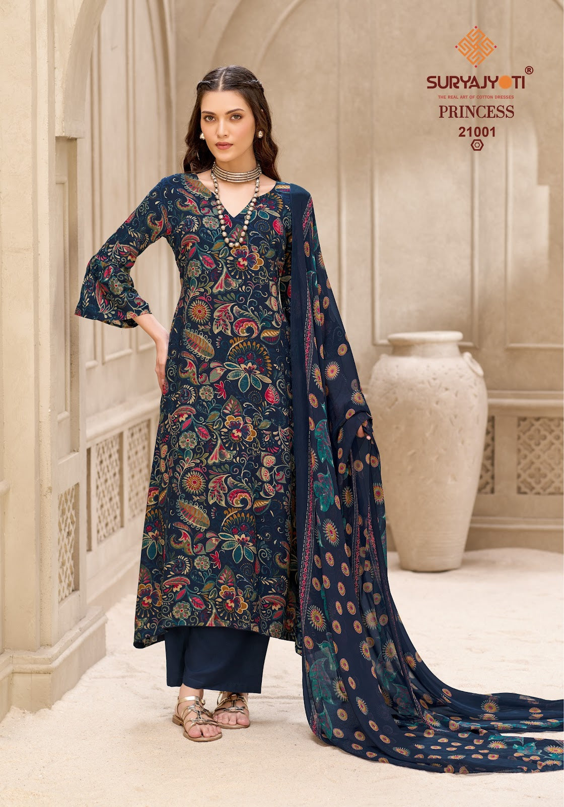 Princess Vol 21 Suryajyoti Heavy Reyon Pant Style Suits Exporter Gujarat