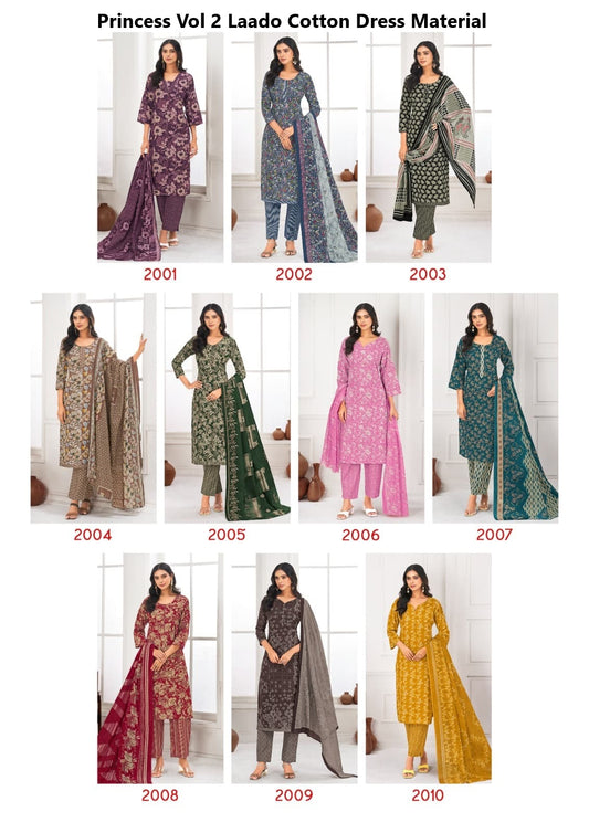 Princess Vol 2 Laado Cotton Dress Material Wholesaler India