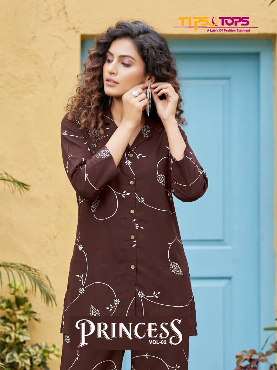 Princess Vol 2 Tips Tops Reyon Co Ord Set Wholesaler Gujarat