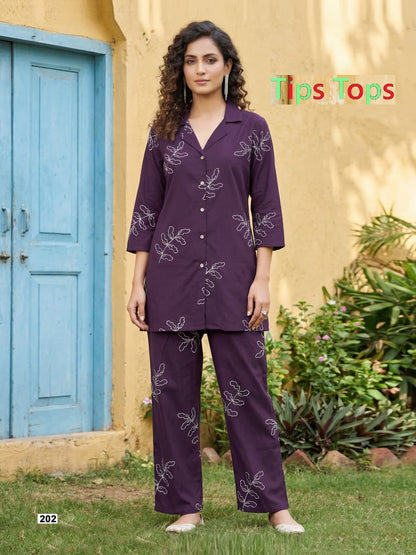 Princess Vol 2 Tips Tops Reyon Co Ord Set Wholesaler Gujarat