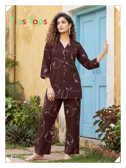 Princess Vol 2 Tips Tops Reyon Co Ord Set Wholesaler Gujarat
