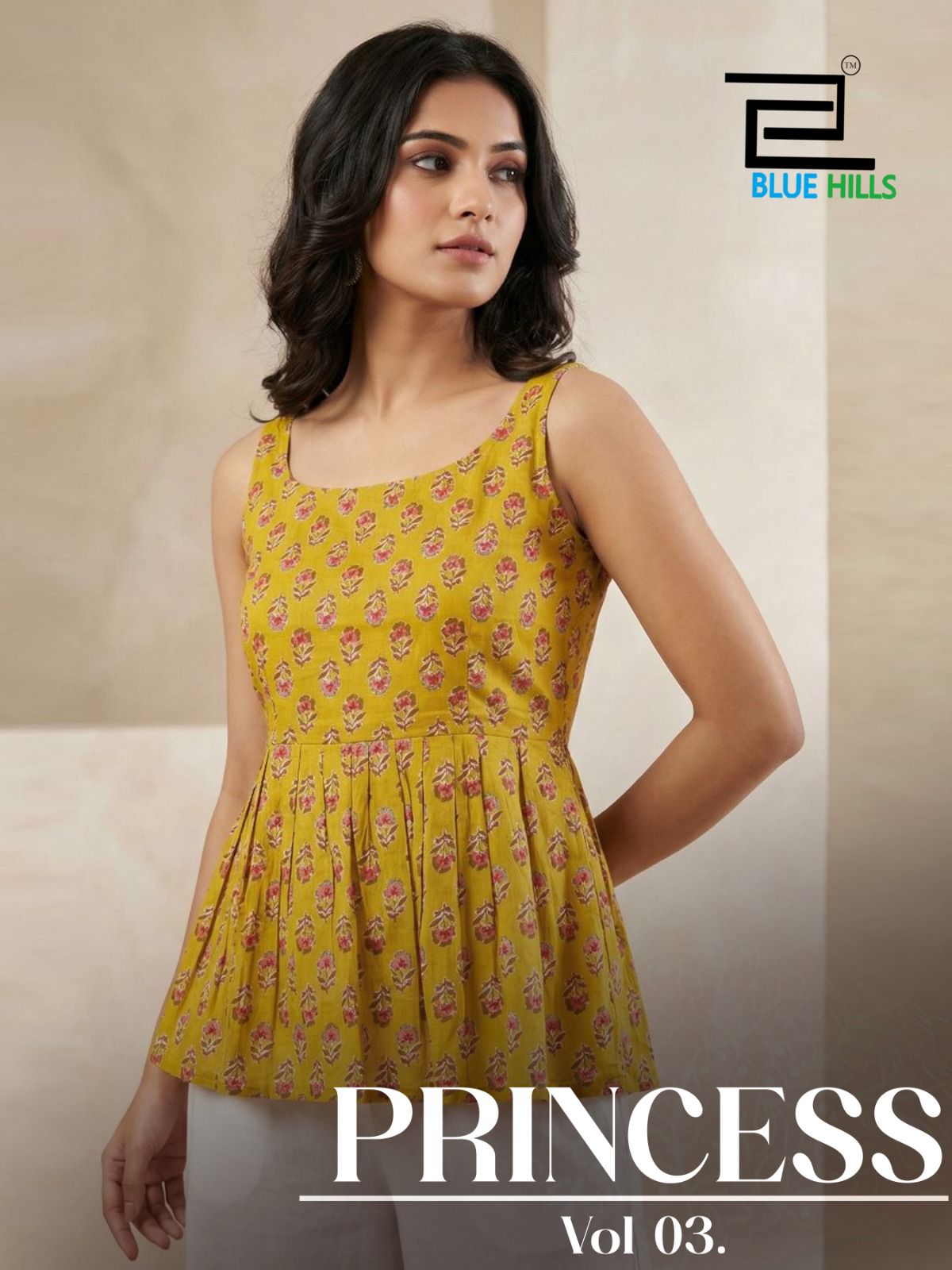 Princess Vol 3 Blue Hills Cotton Stylish Short Tops Exporter India