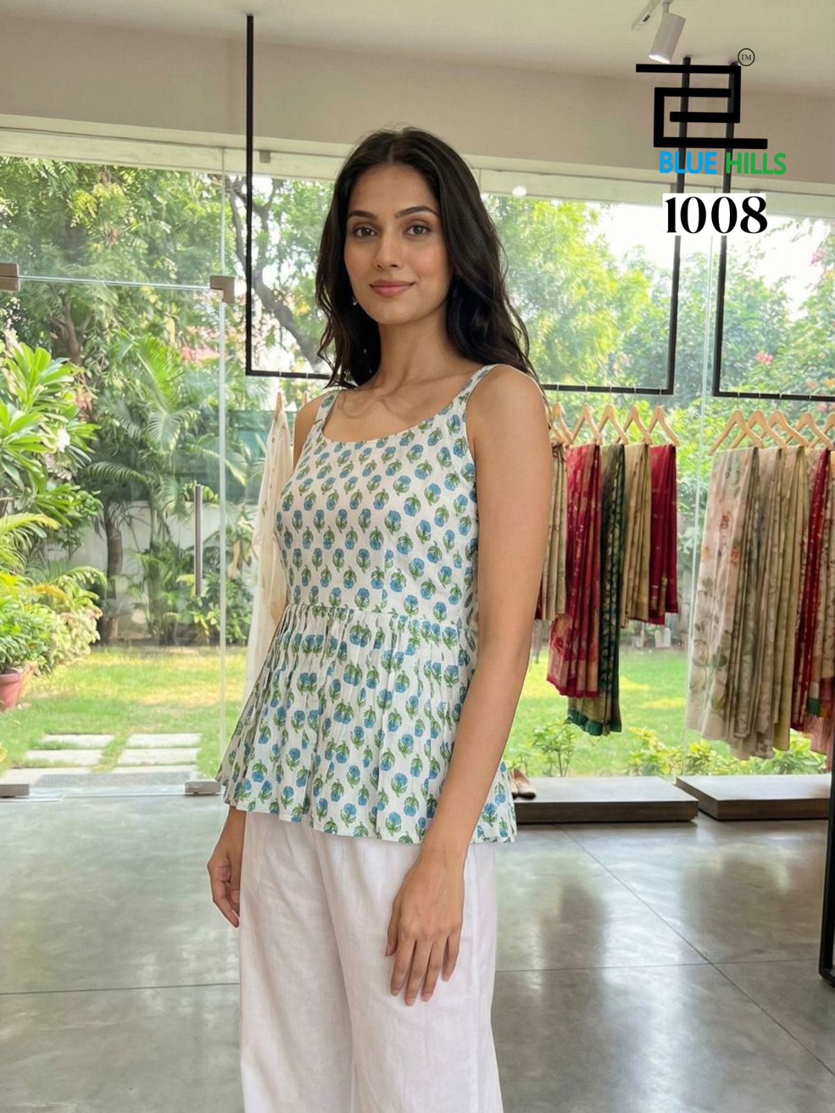 Princess Vol 3 Blue Hills Cotton Stylish Short Tops Exporter India