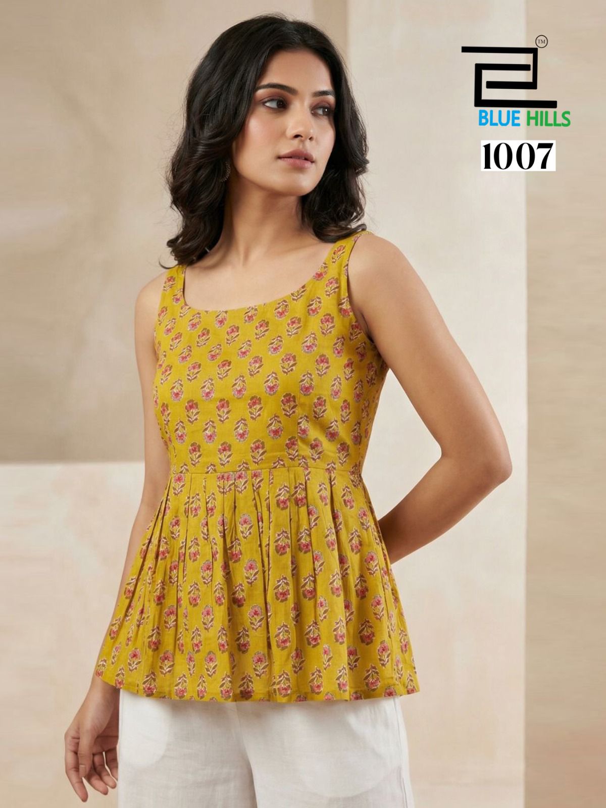 Princess Vol 3 Blue Hills Cotton Stylish Short Tops Exporter India