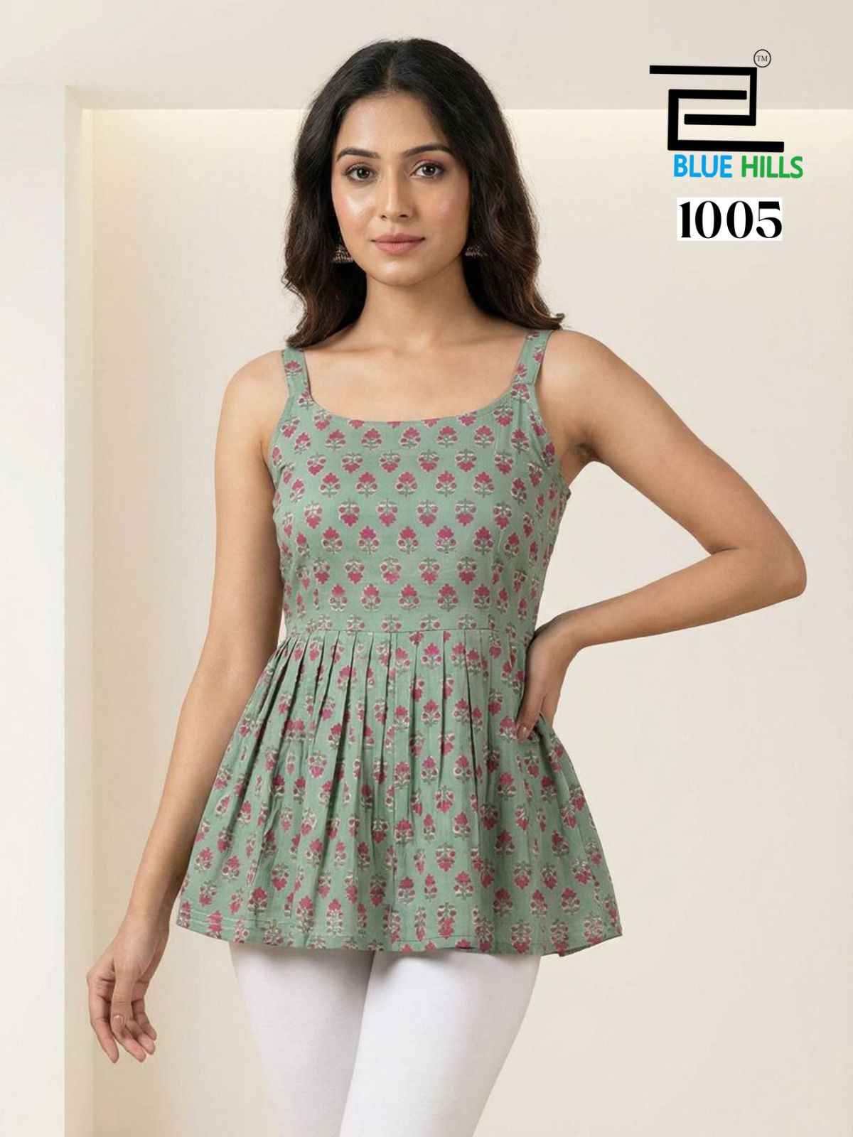 Princess Vol 3 Blue Hills Cotton Stylish Short Tops Exporter India