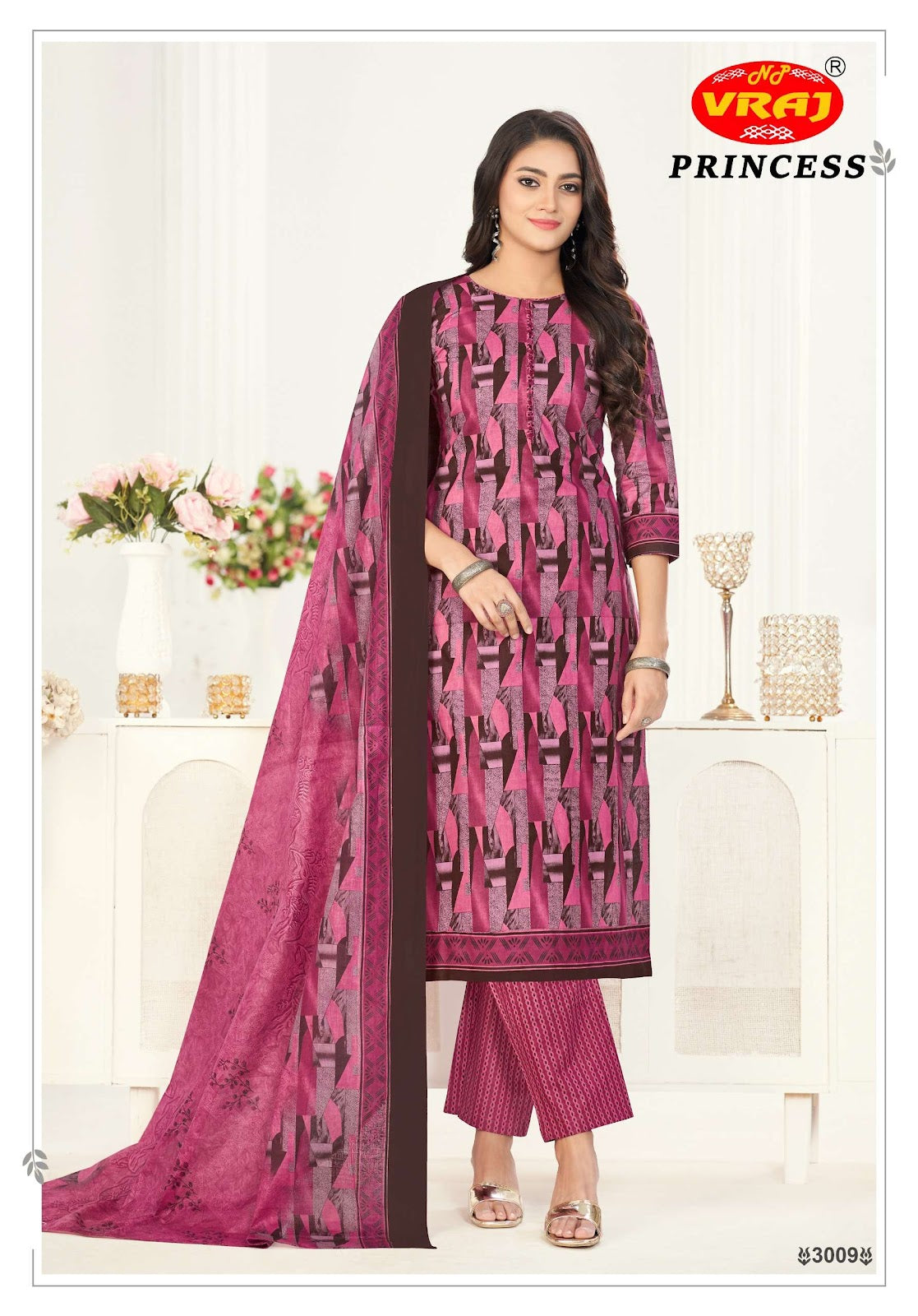 Princess Vol 3 Vraj Cotton Dress Material Wholesaler Ahmedabad