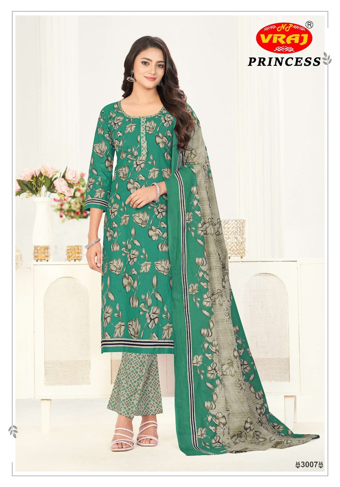 Princess Vol 3 Vraj Cotton Dress Material Wholesaler Ahmedabad