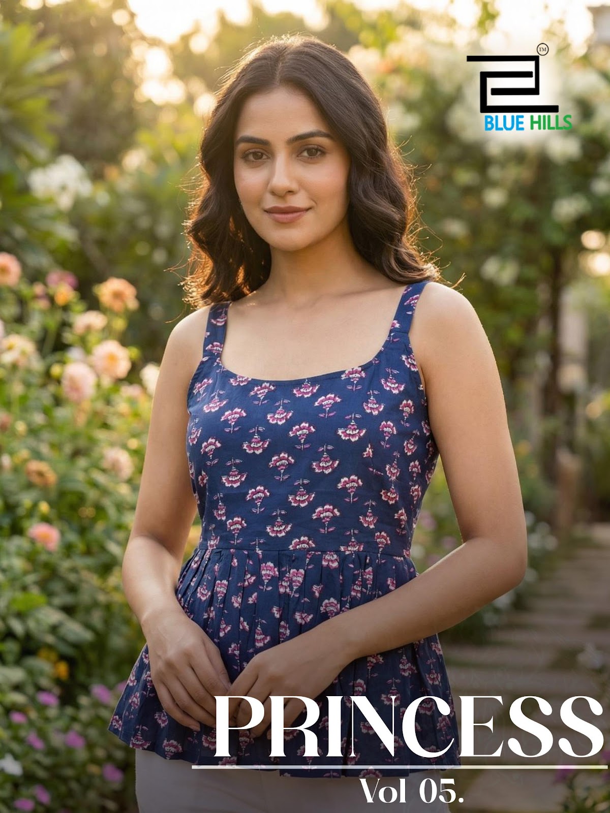 Princess Vol 5 Blue Hills Cotton Stylish Short Tops Supplier Ahmedabad