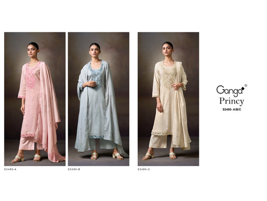 Princy 3480 Ganga Mal Plazzo Style Suits Wholesaler India