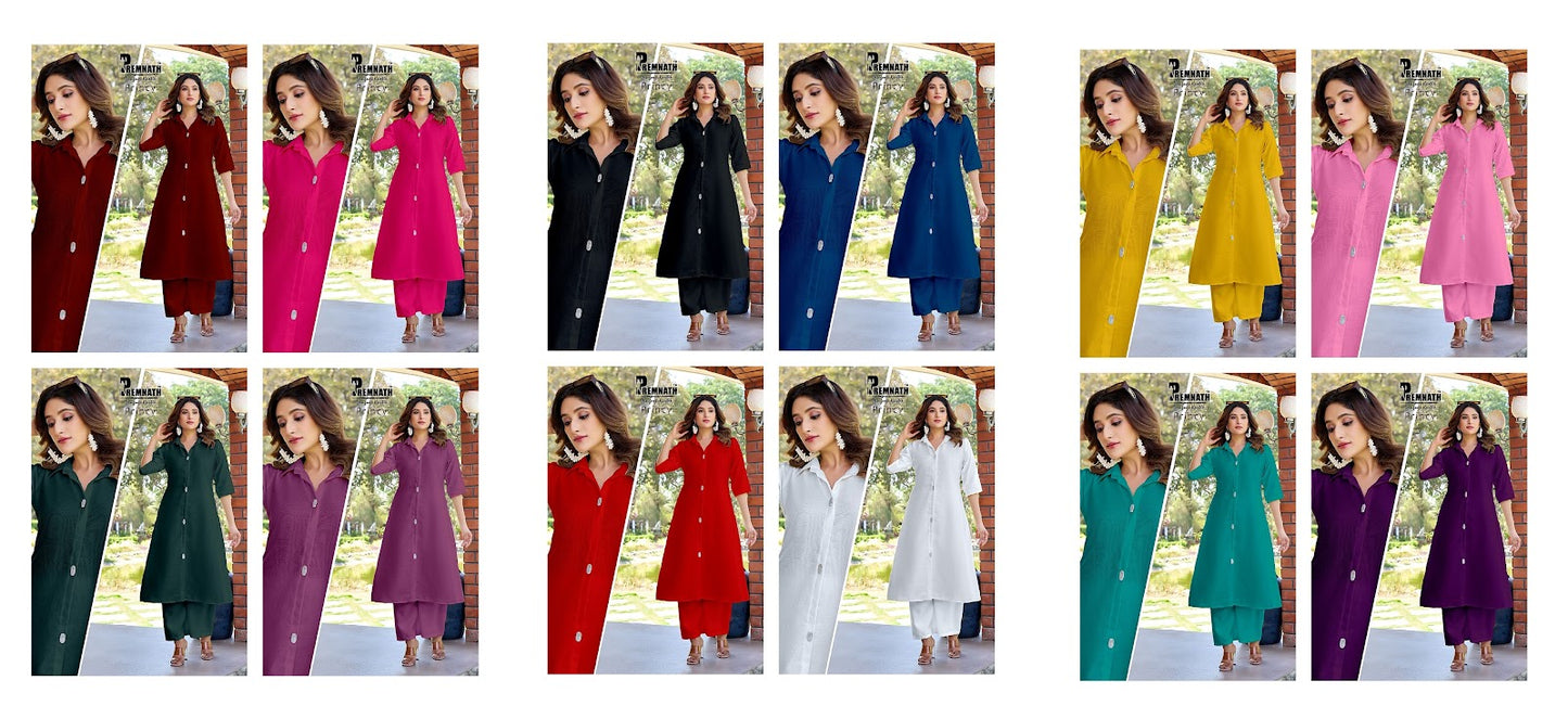 Princy Premnath Vetican Kurti Plazzo Set Wholesale