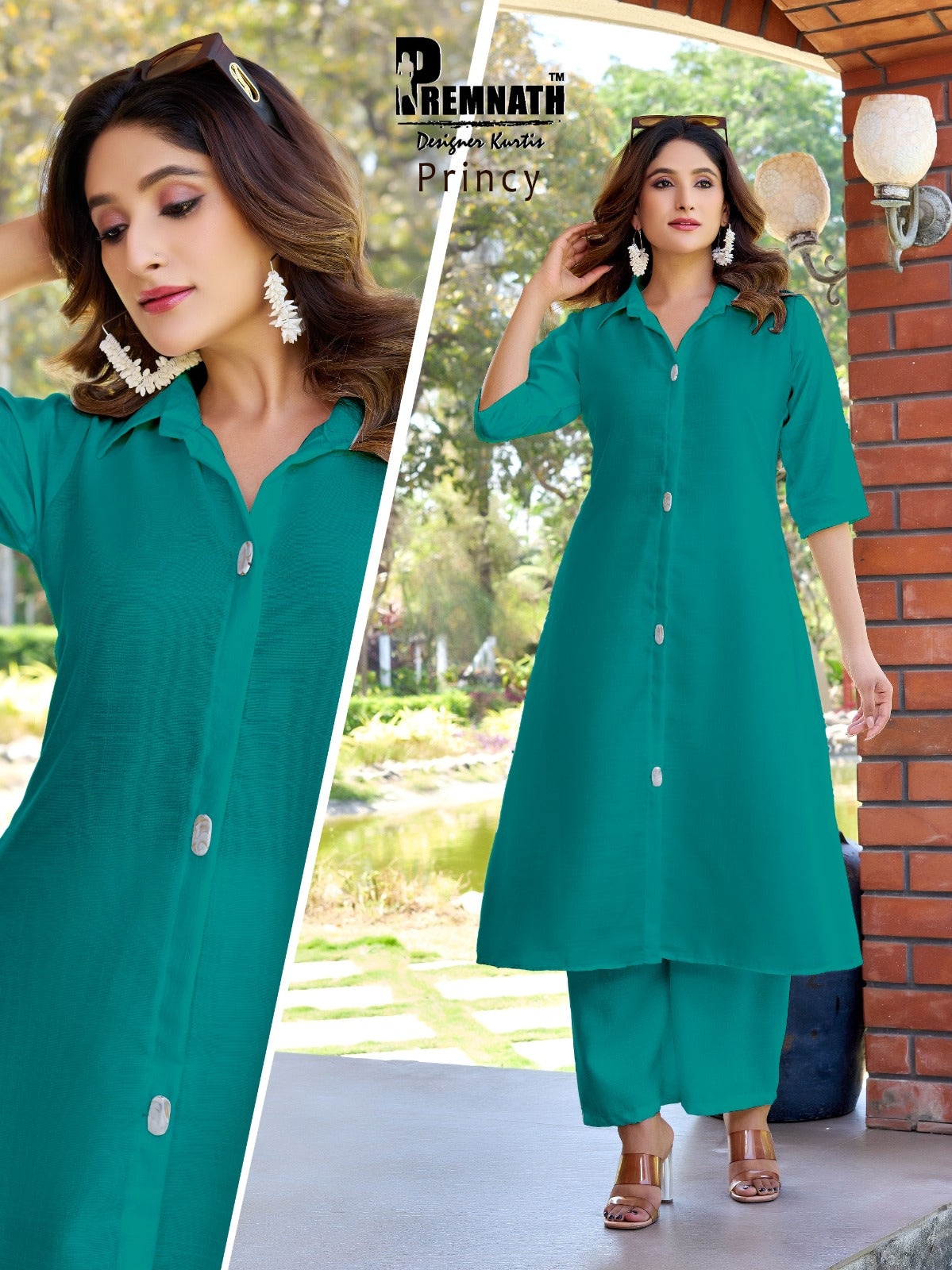 Princy Premnath Vetican Kurti Plazzo Set Wholesale