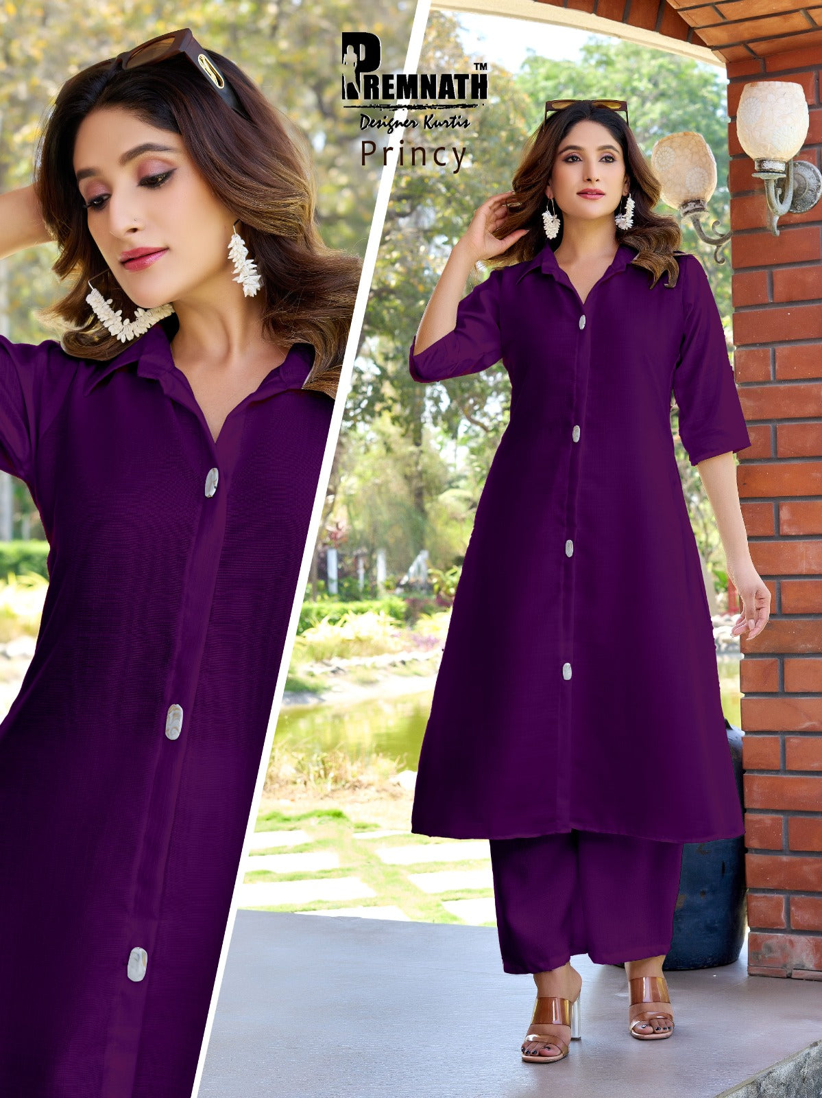 Princy Premnath Vetican Kurti Plazzo Set Wholesale