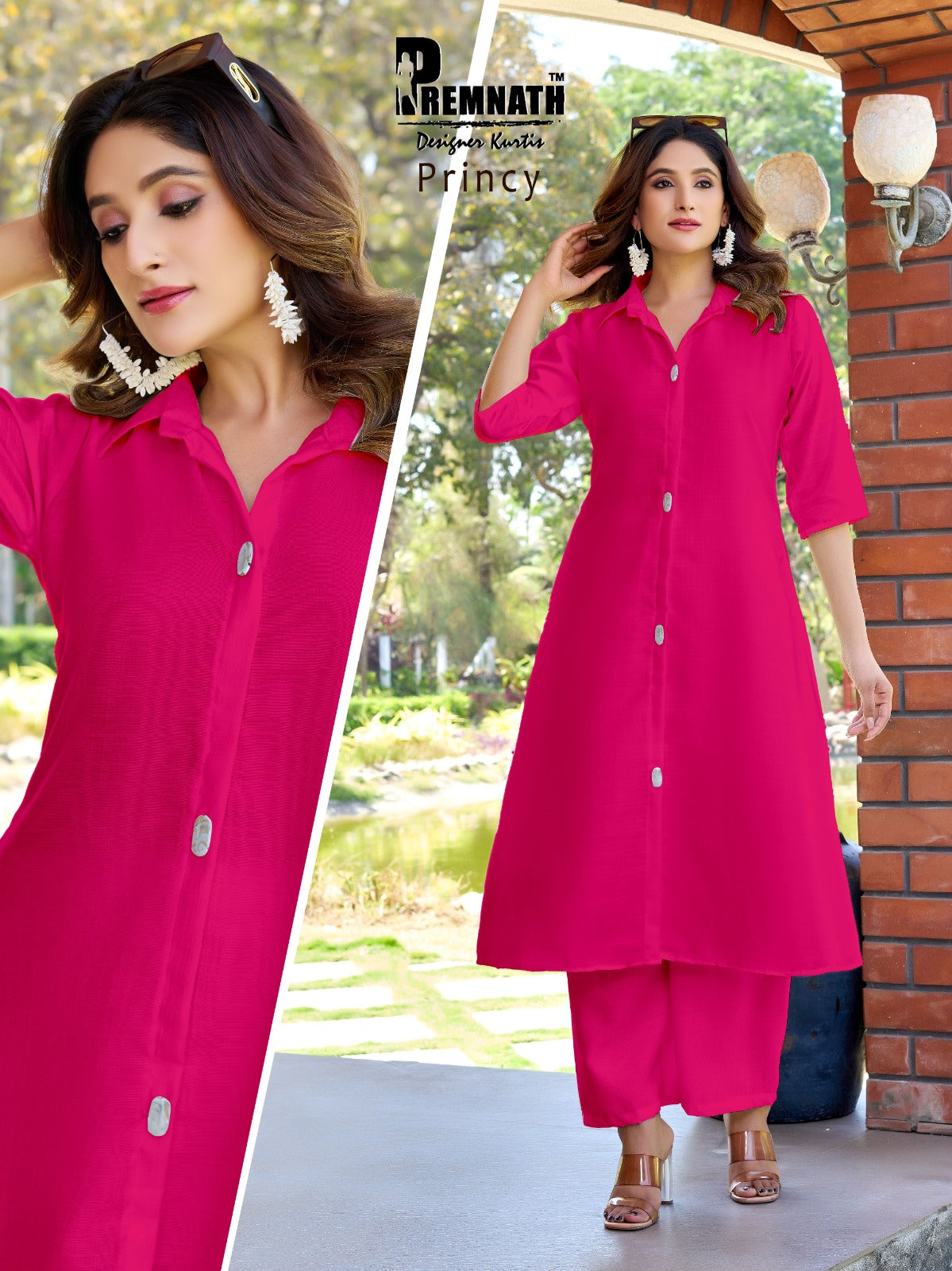 Princy Premnath Vetican Kurti Plazzo Set Wholesale