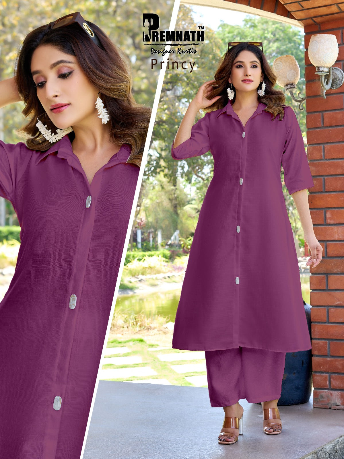Princy Premnath Vetican Kurti Plazzo Set Wholesale