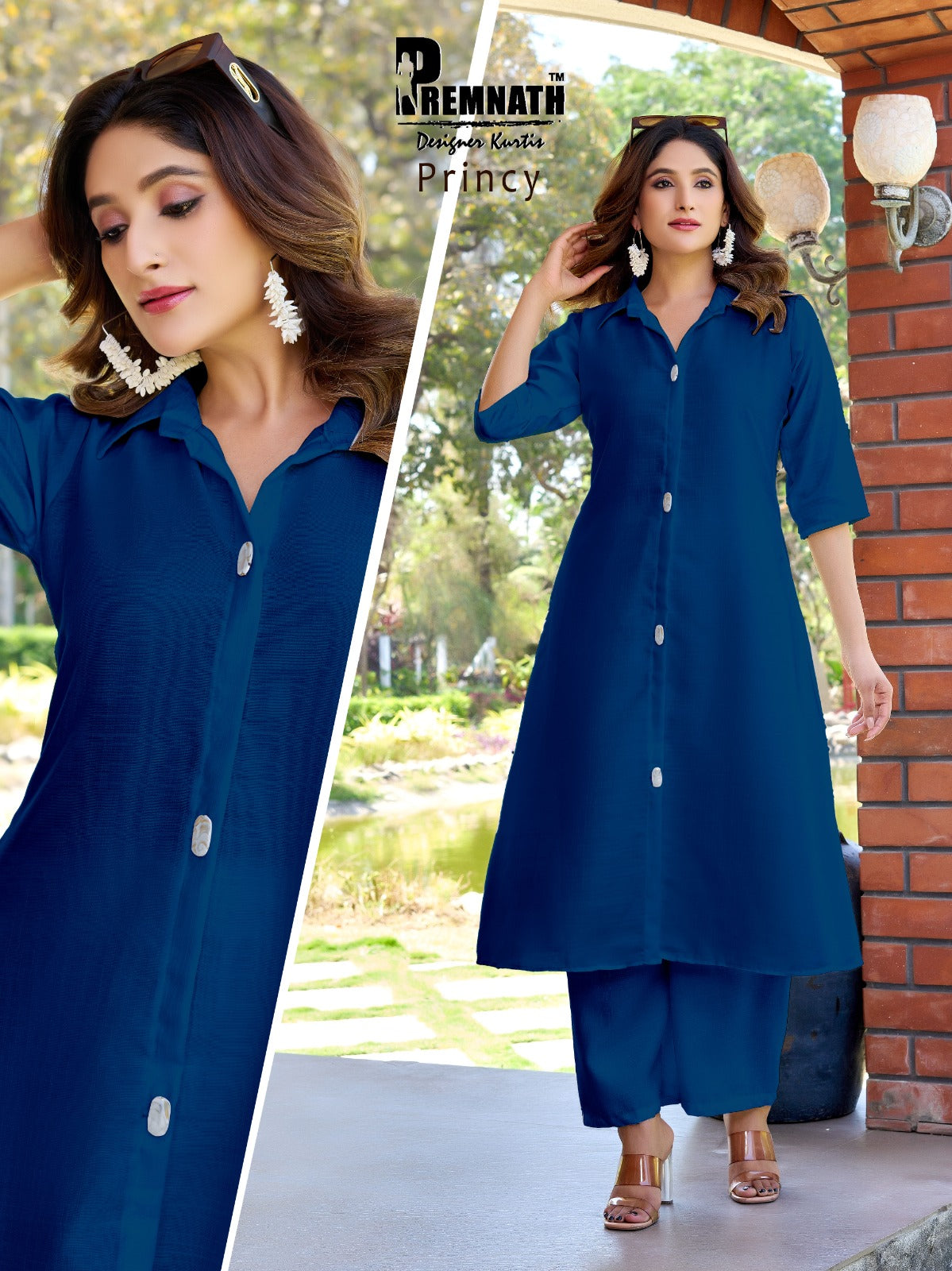 Princy Premnath Vetican Kurti Plazzo Set Wholesale