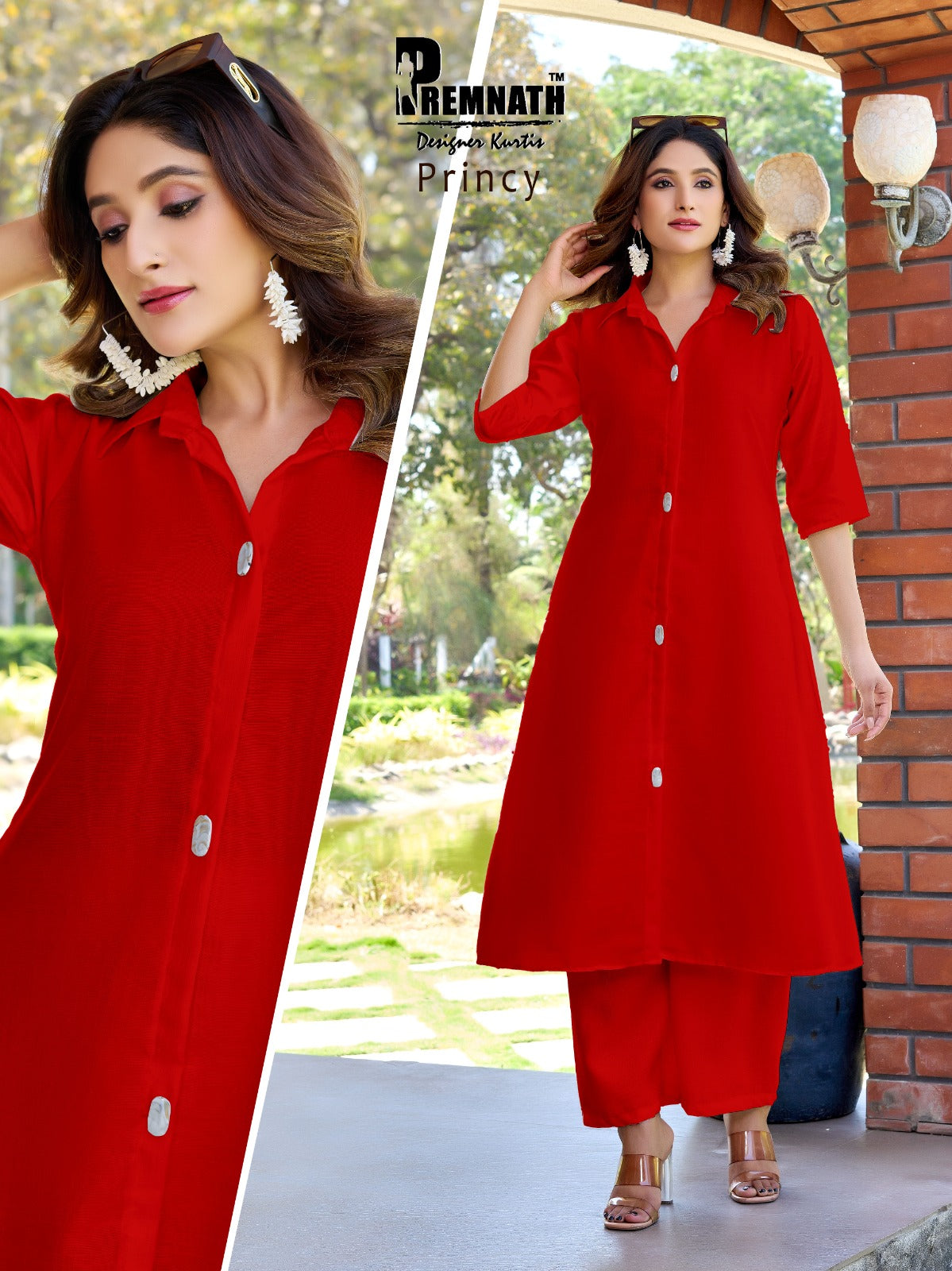 Princy Premnath Vetican Kurti Plazzo Set Wholesale