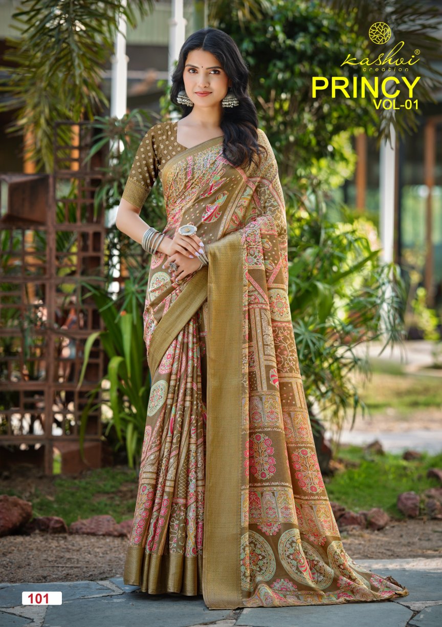 Princy Vol 1 Kashvi Creation Dola Silk Sarees Exporter India