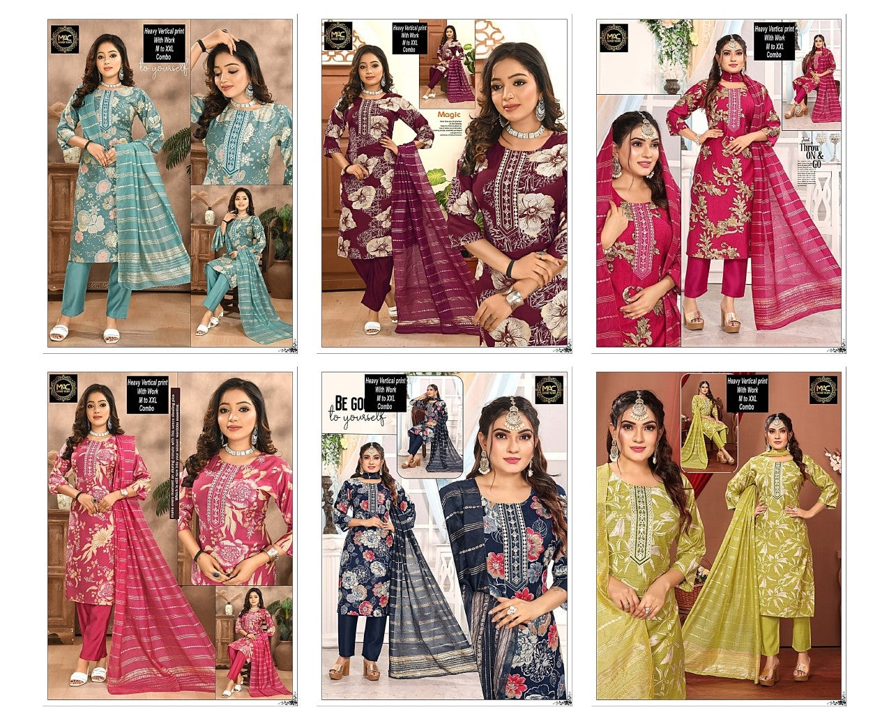 Print-Plain 0107 Mac Vertical Readymade Pant Style Suits Wholesaler Ahmedabad