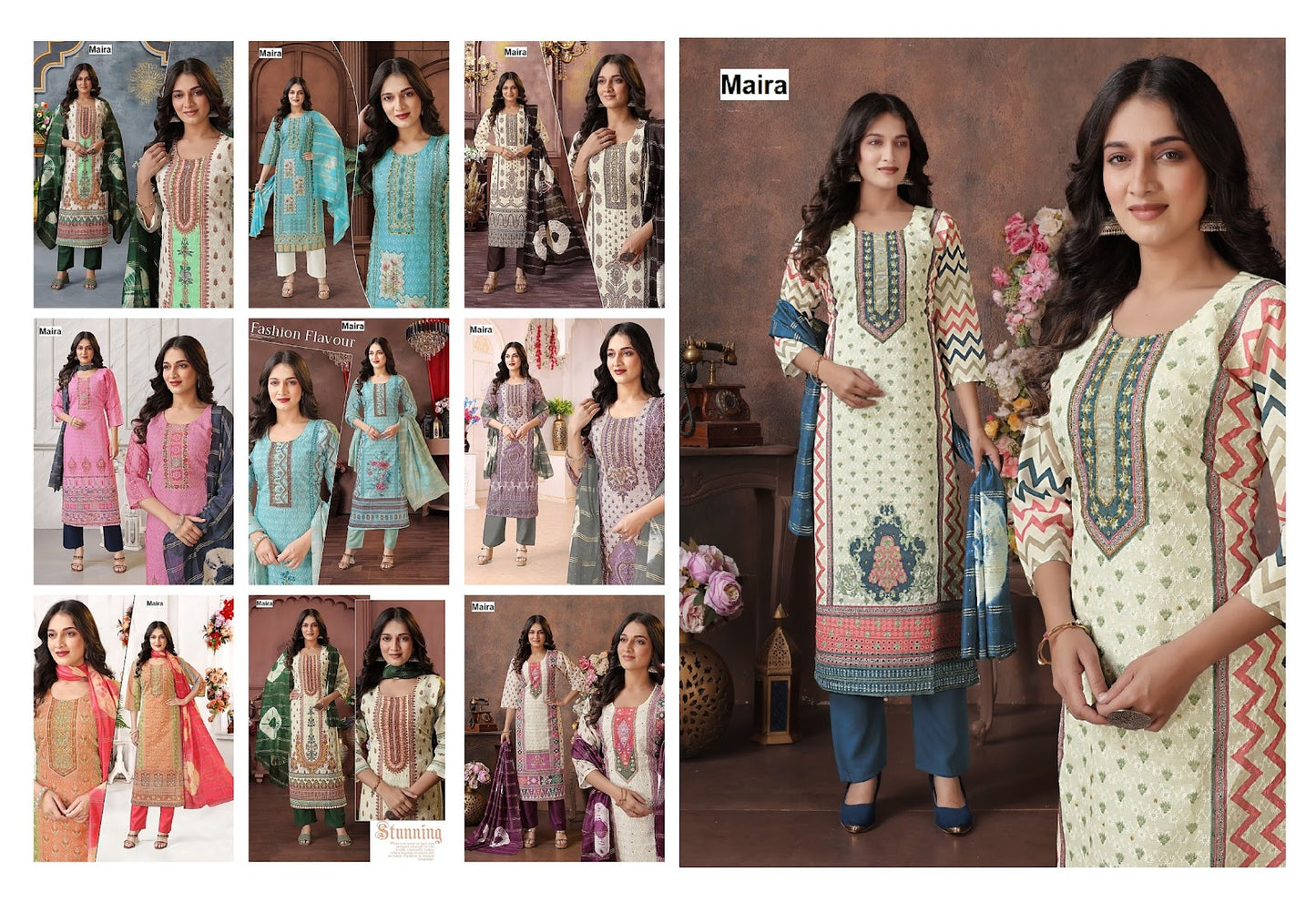 Print-Plain 0708 Maira Rayon Readymade Pant Style Suits Wholesale Rate