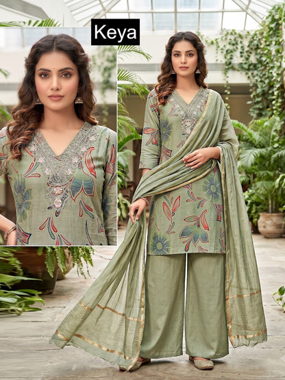 Print-Plain 0809 Keya Vetican Readymade Suits Manufacturer India