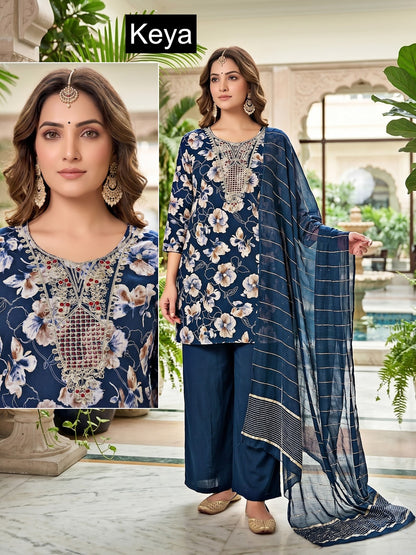 Print-Plain 0809 Keya Vetican Readymade Suits Manufacturer India
