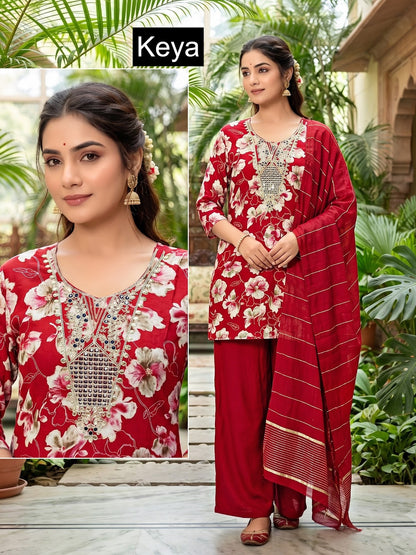 Print-Plain 0809 Keya Vetican Readymade Suits Manufacturer India