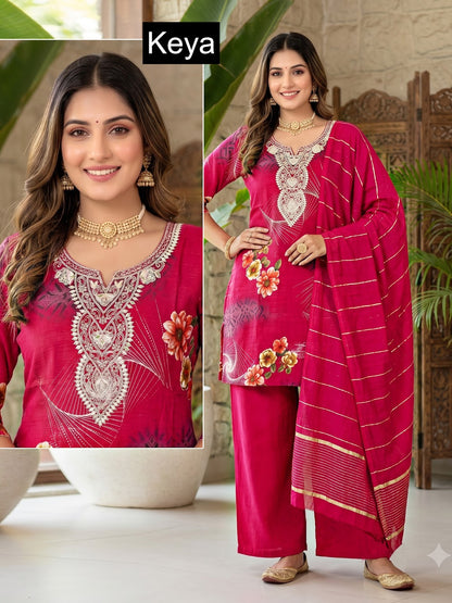 Print-Plain 0809 Keya Vetican Readymade Suits Manufacturer India