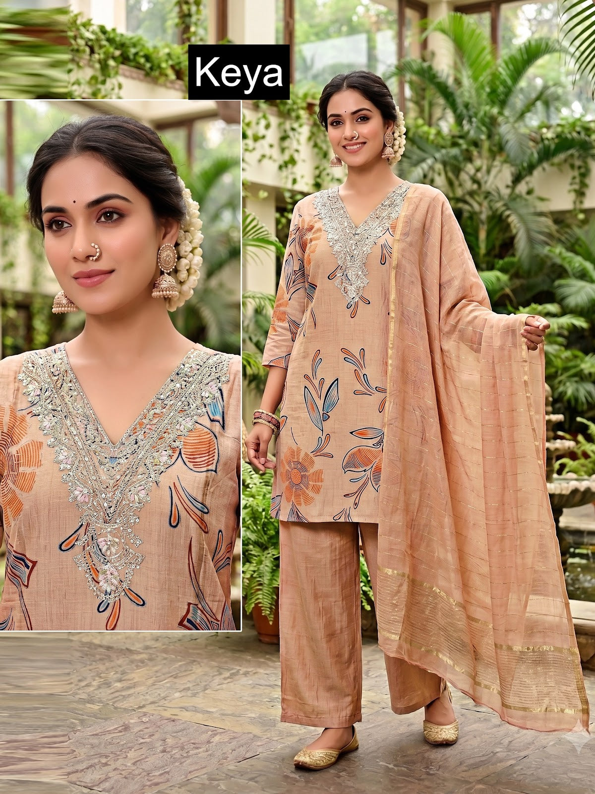 Print-Plain 0809 Keya Vetican Readymade Suits Manufacturer India