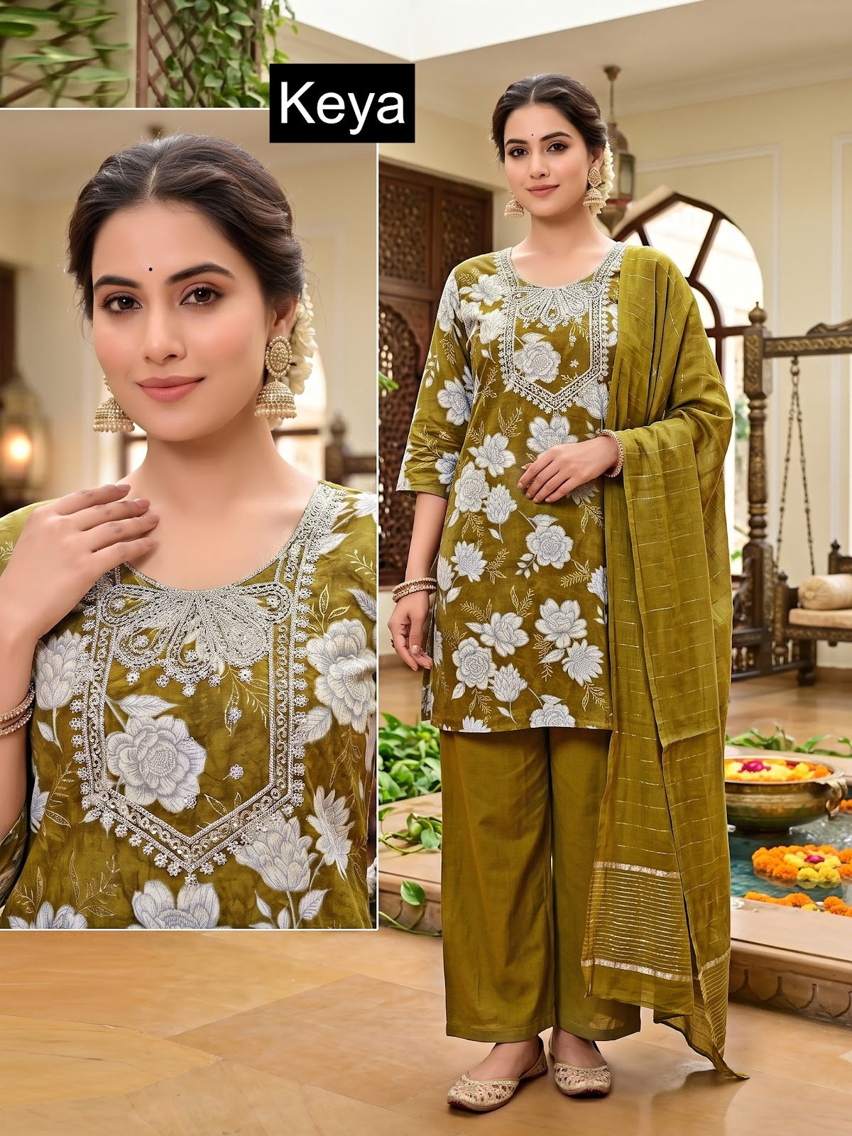 Print-Plain 0809 Keya Vetican Readymade Suits Manufacturer India