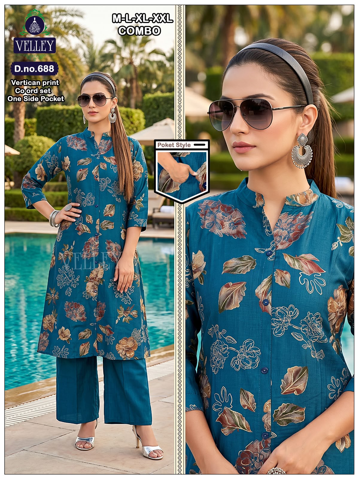 Print-Plain 200826 Velley Vatican Kurti Plazzo Set Wholesaler India