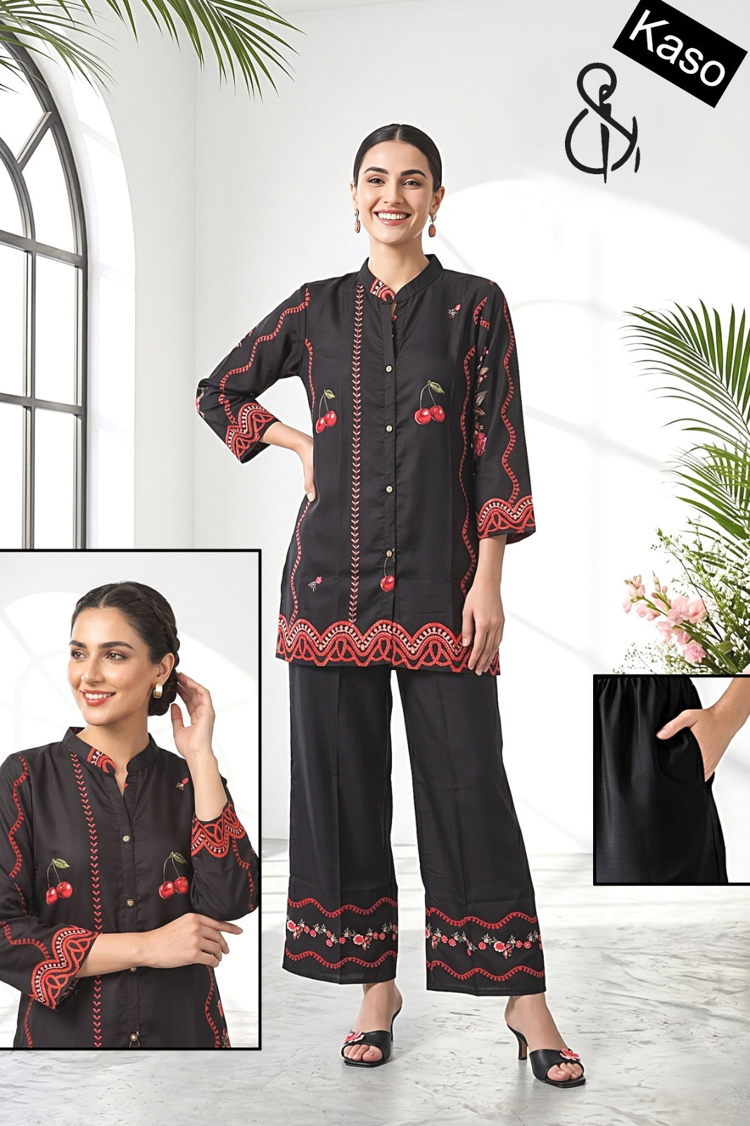 Print-Plain 250626 Kaso Muslin Co Ord Set Manufacturer