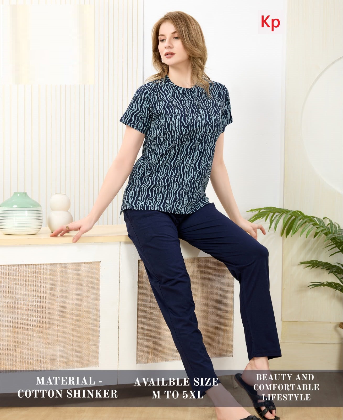 Print -Plain 140726 Kp Cotton Pyjama Night Suits Manufacturer Ahmedabad