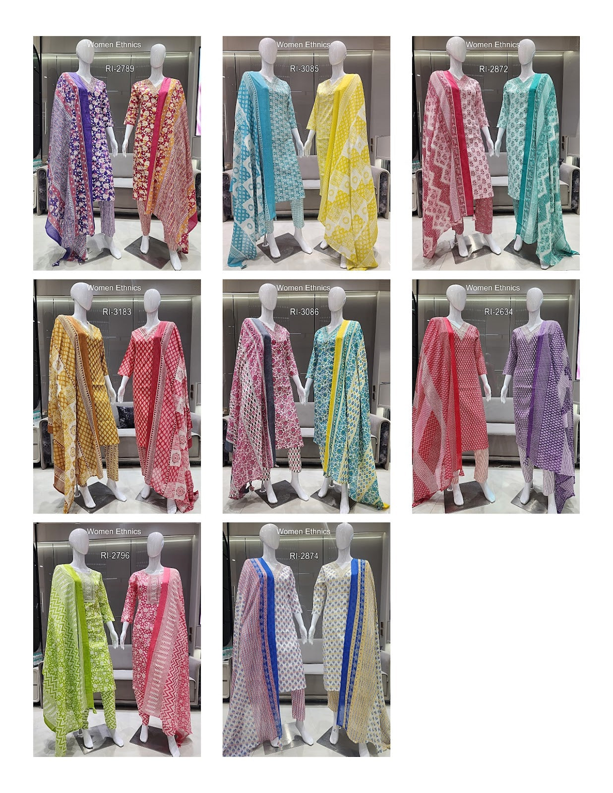 Print 02 Women Ethnics Cotton Slub Readymade Pant Style Suits Manufacturer Ahmedabad