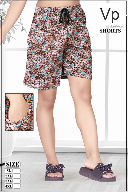 Print 030126 Vp Hosiery Cotton Women Shorts Wholesaler Ahmedabad
