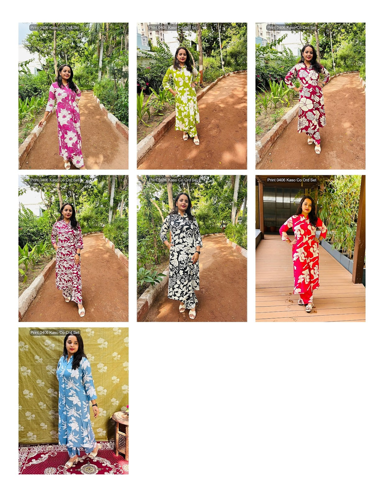 Print 0406 Kaso Rayon Co Ord Set Exporter Ahmedabad