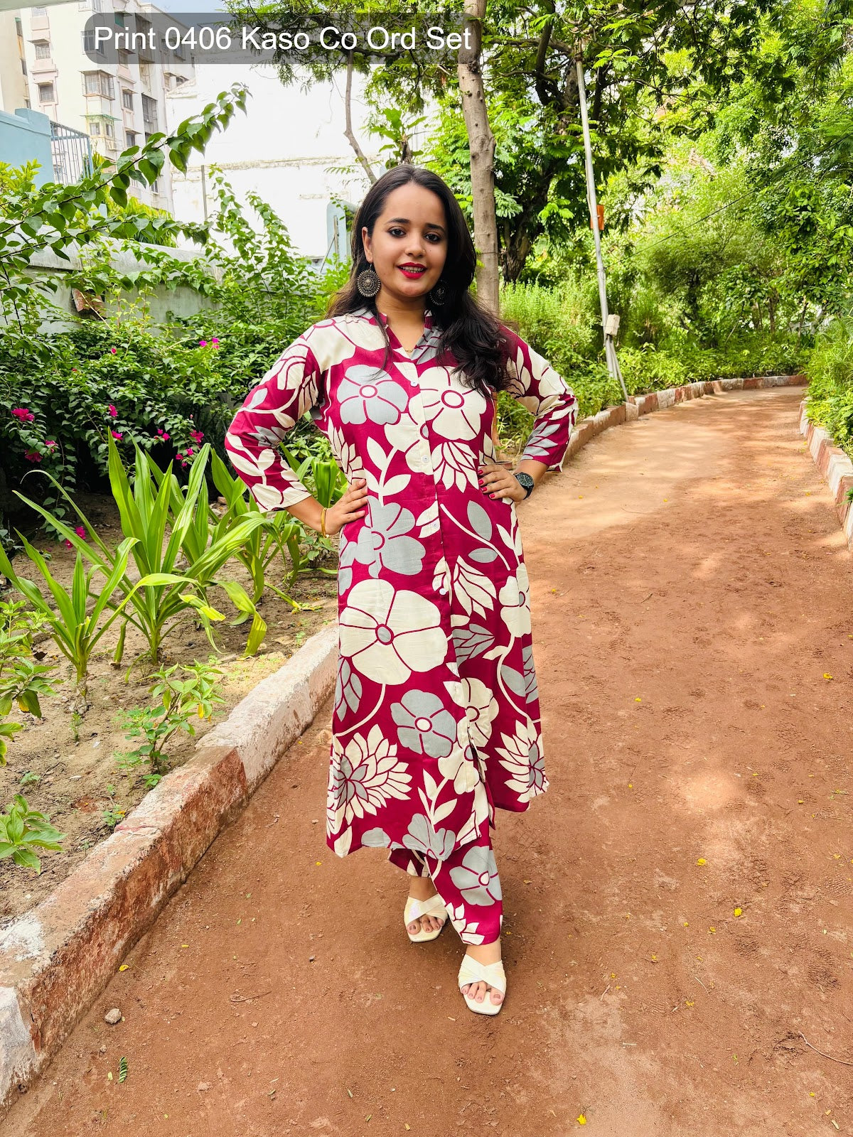 Print 0406 Kaso Rayon Co Ord Set Exporter Ahmedabad
