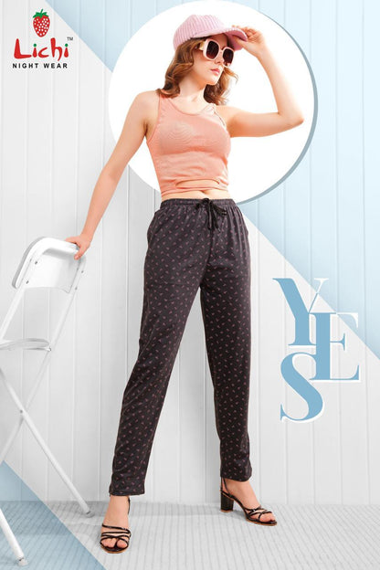 Print 0506 Lichi Hosiery Women Night Lower Exporter Ahmedabad