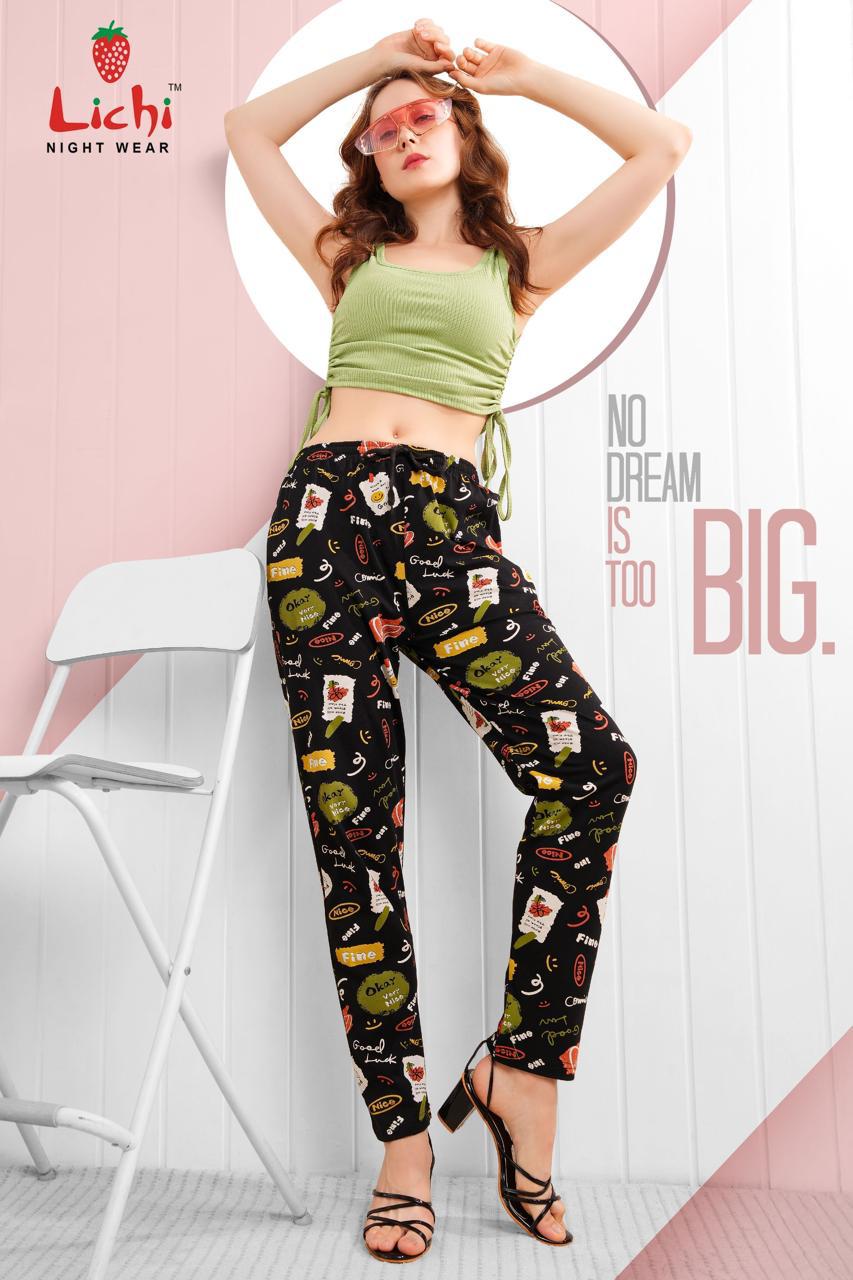 Print 0506 Lichi Hosiery Women Night Lower Exporter Ahmedabad