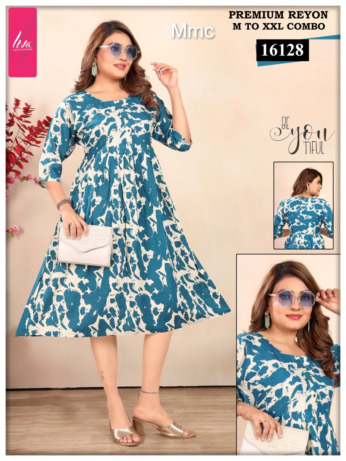 Print 051225 Mmc Reyon Anarkali Kurtis Supplier