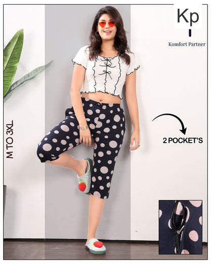 Print 0602 Kp Cotton Womens Capri Wholesaler India