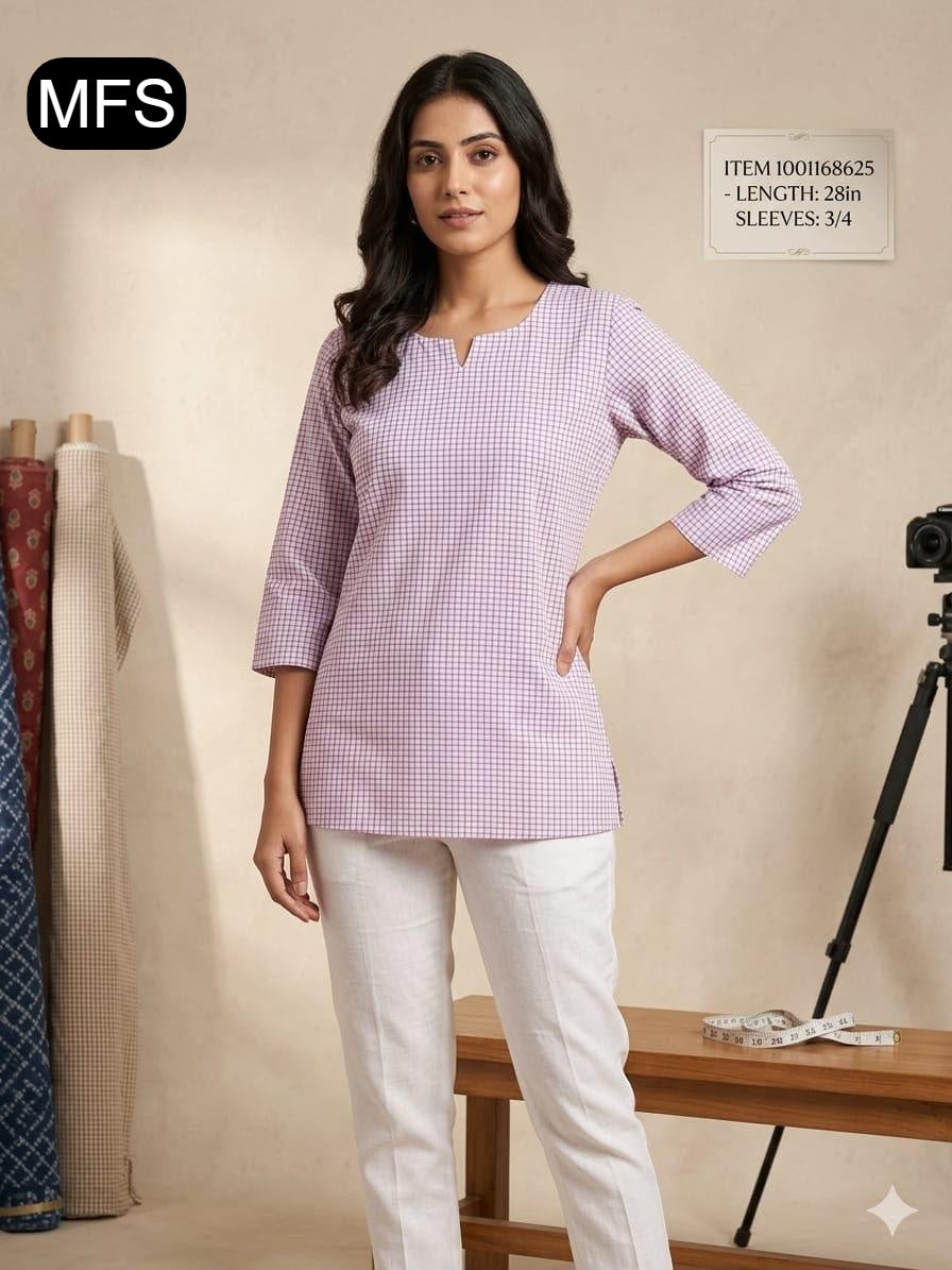 Print 080726 Mfs Cotton Short Kurtis Wholesaler